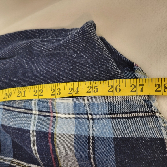 Ci Sono Plaid NORI Blue Plaid Button Down Shirt Nwt - Picture 11 of 12